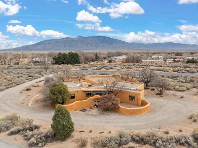 8008 Loma Larga Rd, Corrales, NM 87048 - mountain view featuring a desert landscape and rural landscape