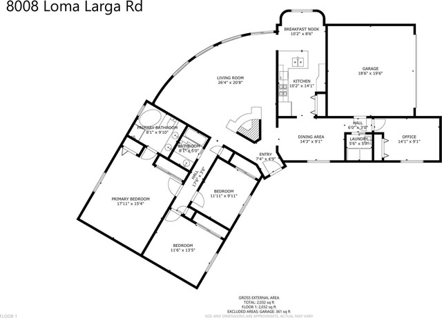 8008 Loma Larga Rd, Corrales, NM 87048 - home floor plan