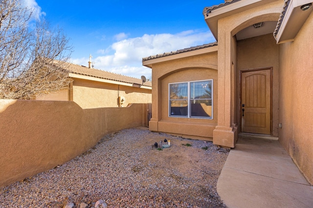 view of doorway to property