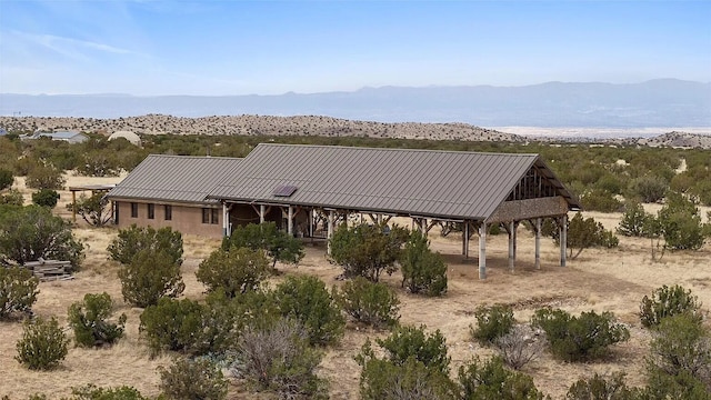 exterior space with a mountain view