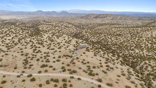 aerial view featuring a mountain view