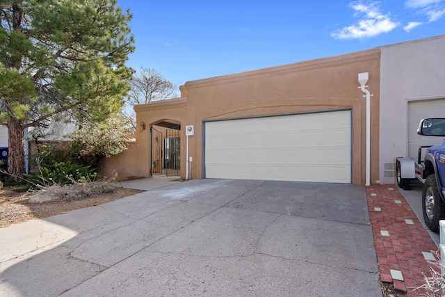 adobe home with a garage