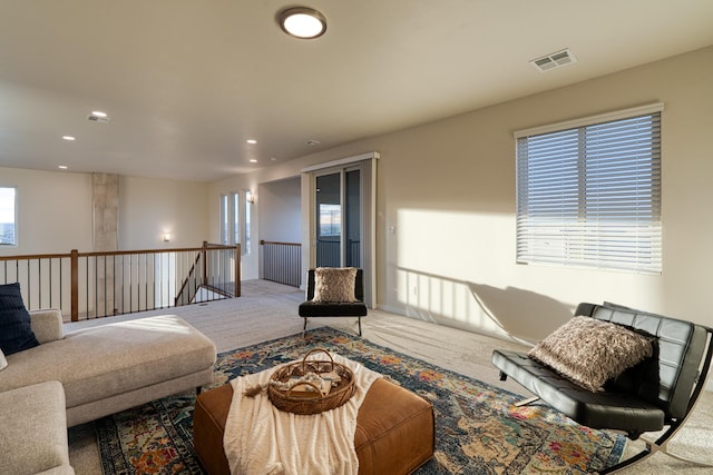 view of carpeted living room