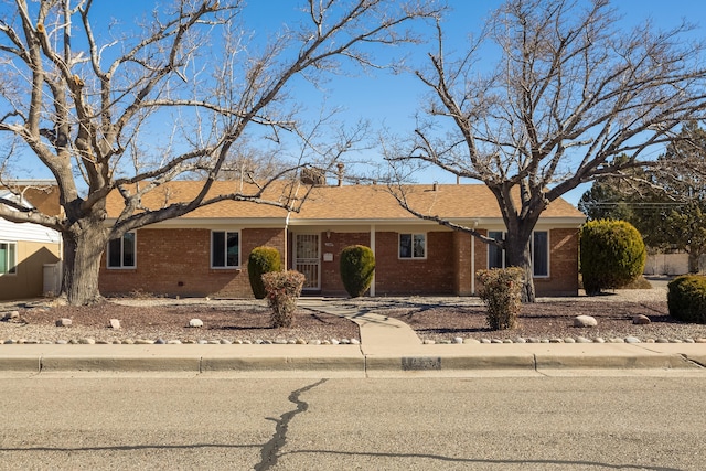 view of single story home