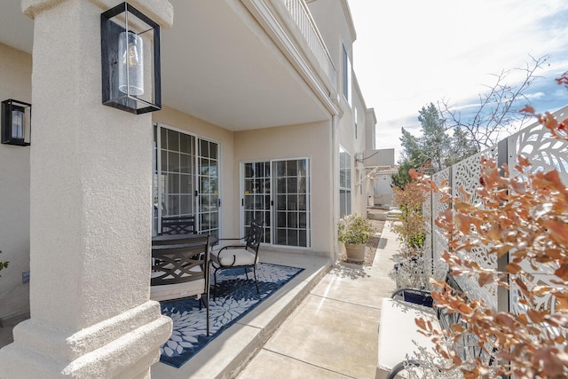 view of patio / terrace with fence