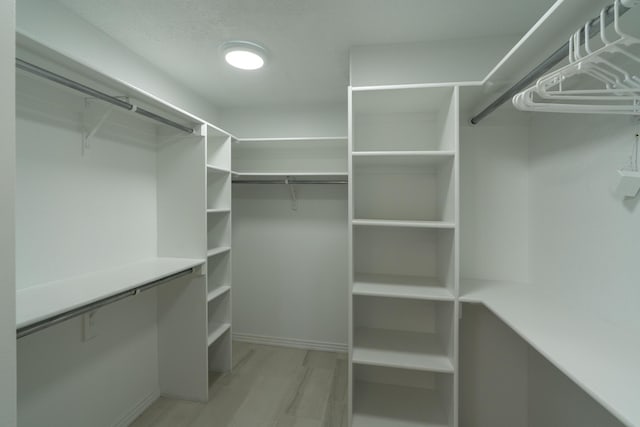 walk in closet featuring light wood-style floors