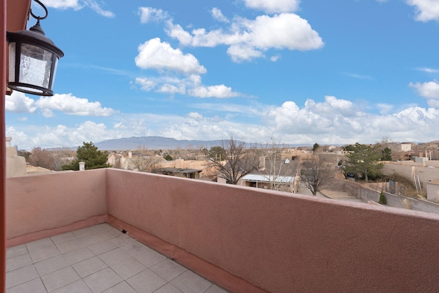 balcony with a mountain view