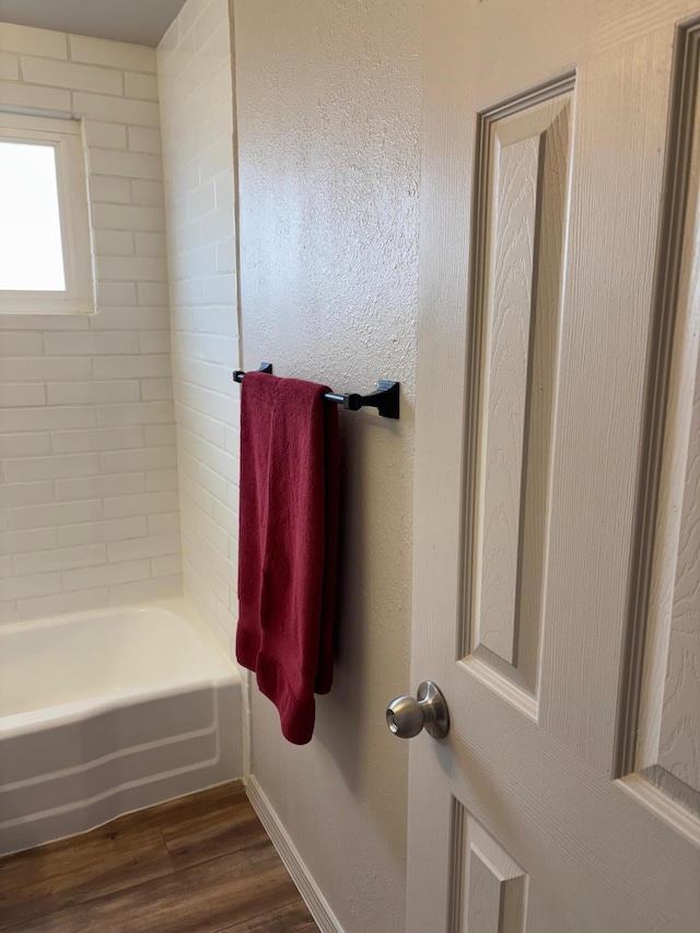 bathroom featuring hardwood / wood-style floors