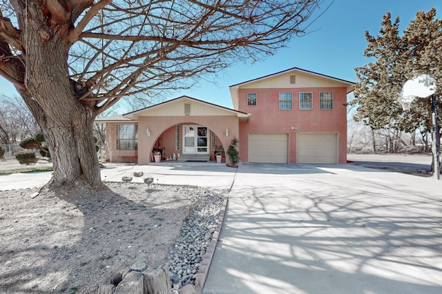 view of front of home featuring a garage