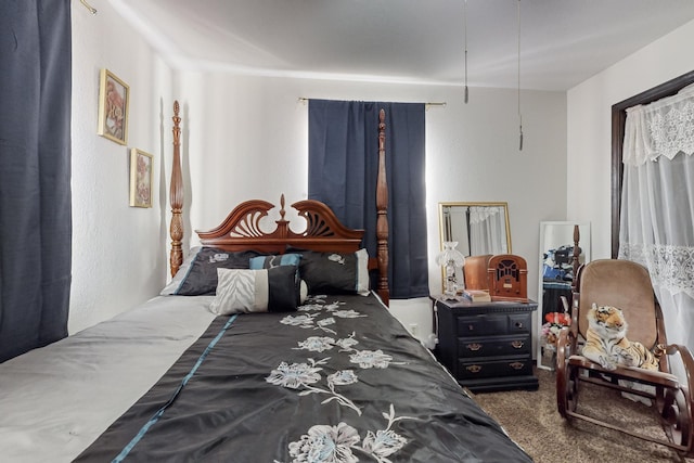 bedroom with carpet