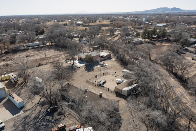 drone / aerial view with a mountain view