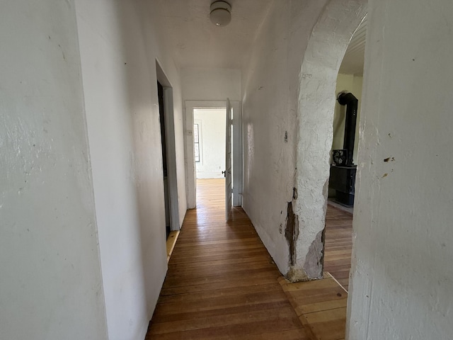 hall featuring hardwood / wood-style flooring