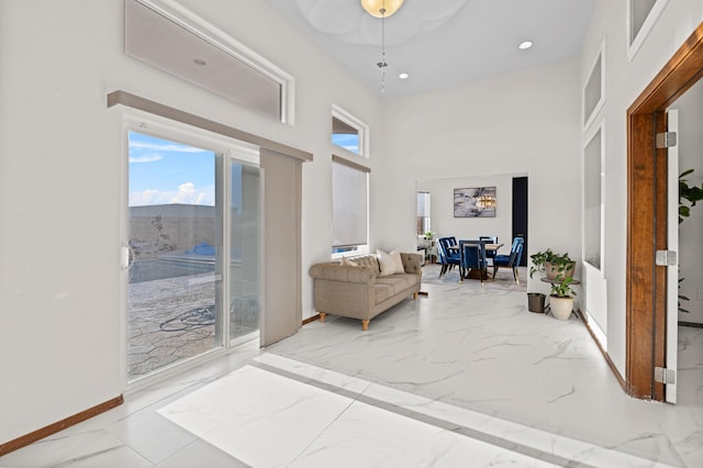 entrance foyer with a towering ceiling