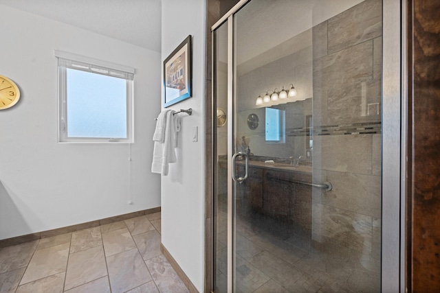 bathroom with walk in shower