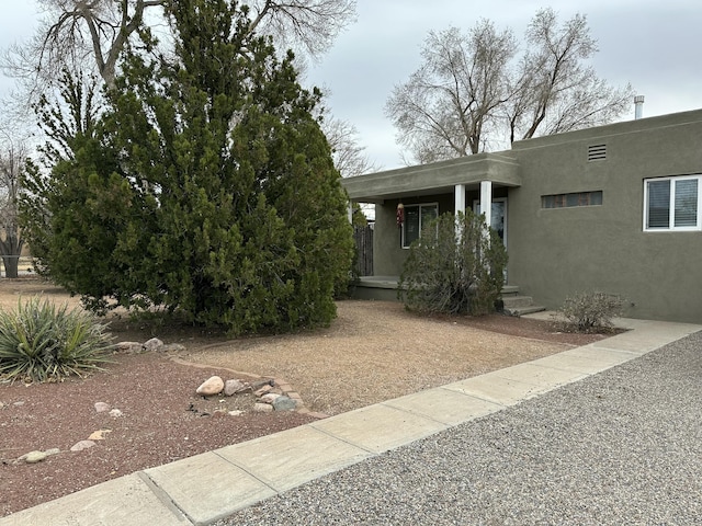 view of front of house with stucco siding