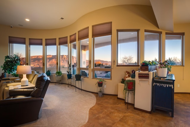 lobby featuring visible vents and a mountain view