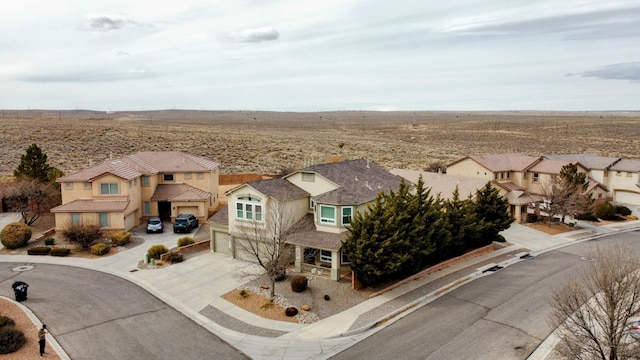 aerial view featuring a residential view