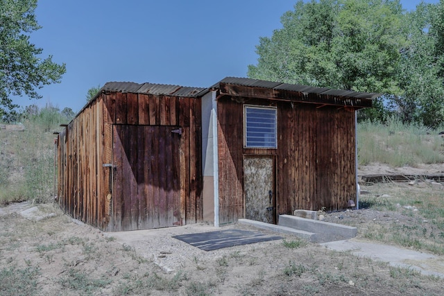 view of shed