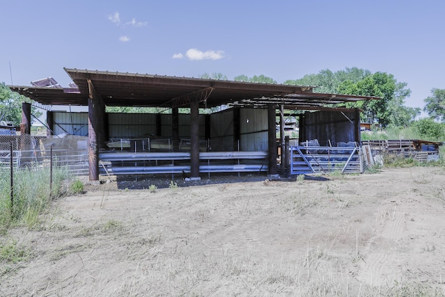 exterior space featuring an exterior structure and an outbuilding