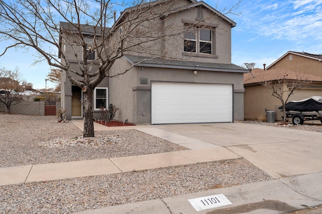 view of property with a garage