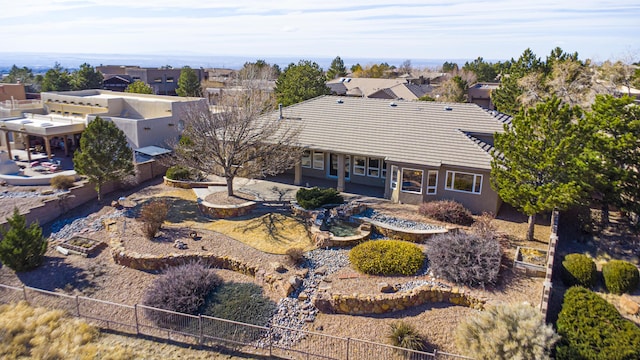 aerial view featuring a residential view