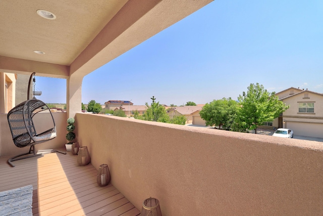 balcony featuring a residential view