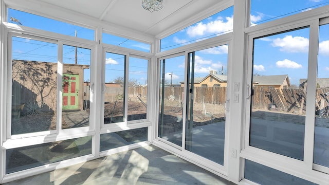 view of sunroom