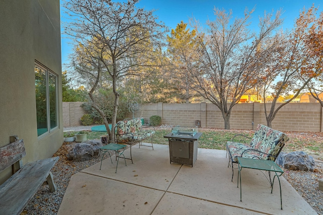 view of patio / terrace with a fenced backyard