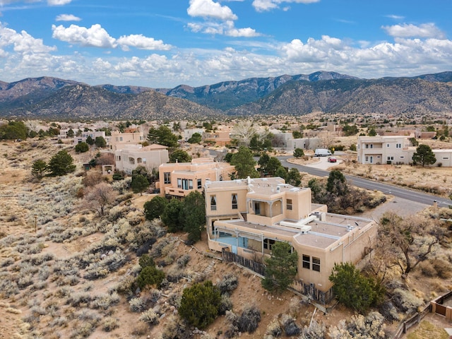 bird's eye view featuring a mountain view