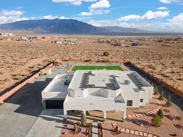 6316 La Paz Rd NE, Rio Rancho, NM 87144 - view from above of property featuring mountains and a desert landscape