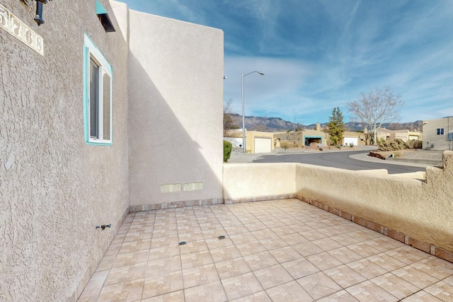 view of patio featuring a residential view