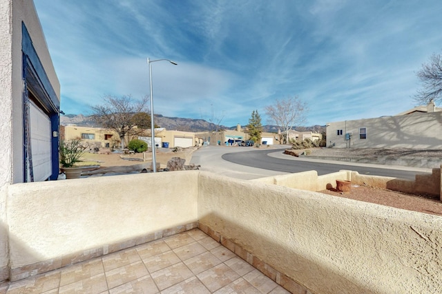 view of street with street lighting and a residential view