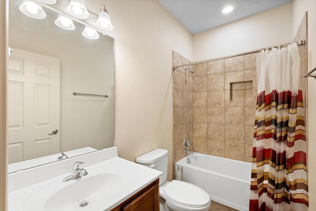 1735 Garden Way SW, Albuquerque, NM 87105 - bathroom with shower / tub combo, vanity, and toilet