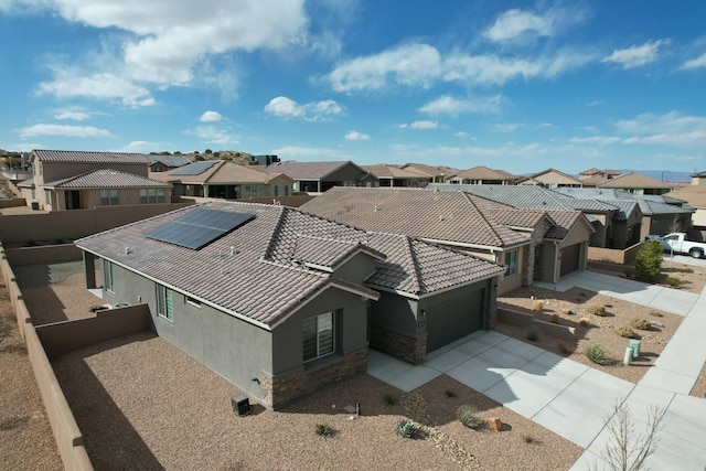 bird's eye view featuring a residential view