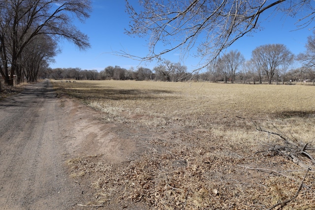 view of road featuring a rural view