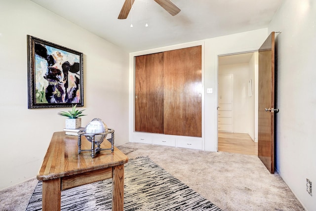 hallway with carpet