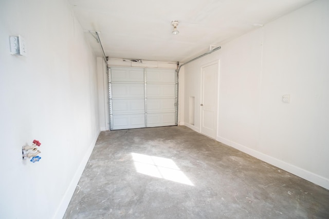 garage with baseboards