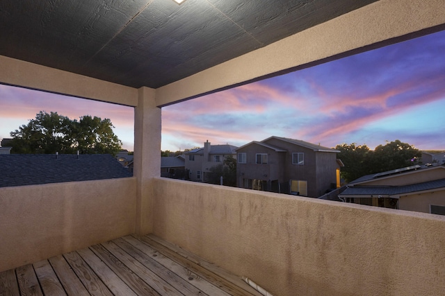 balcony featuring a residential view