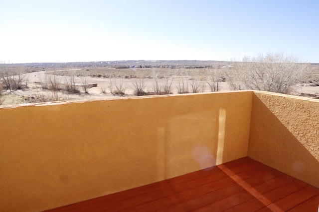 balcony featuring a rural view