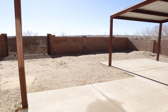 view of patio / terrace featuring a fenced backyard