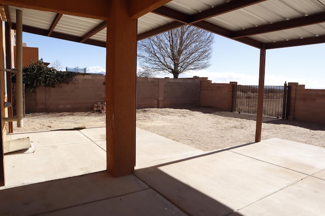 view of patio / terrace with a fenced backyard