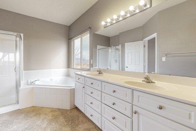 9801 Basha St NW, Albuquerque, NM 87114 - full bath featuring double vanity, a stall shower, and a bath