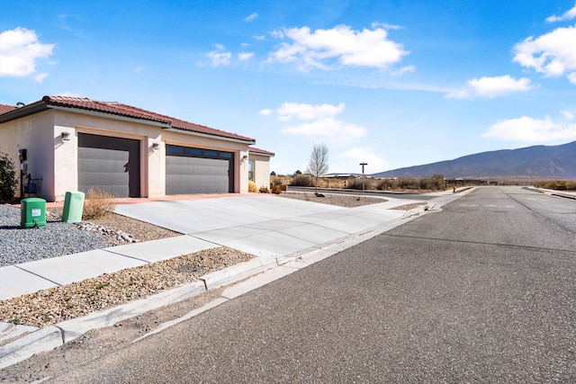 exterior space with a mountain view