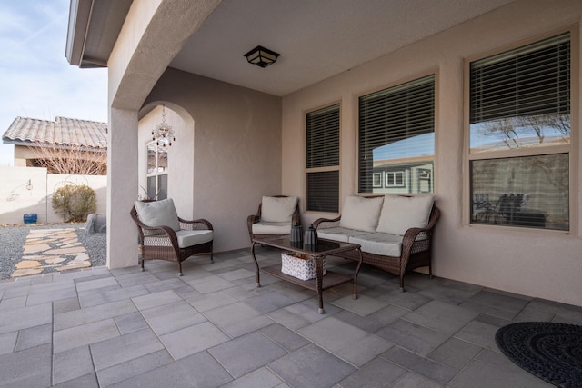 view of patio / terrace with an outdoor hangout area