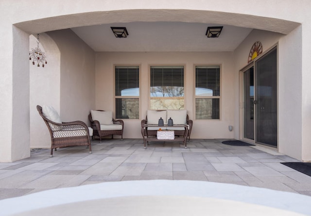 view of patio with outdoor lounge area