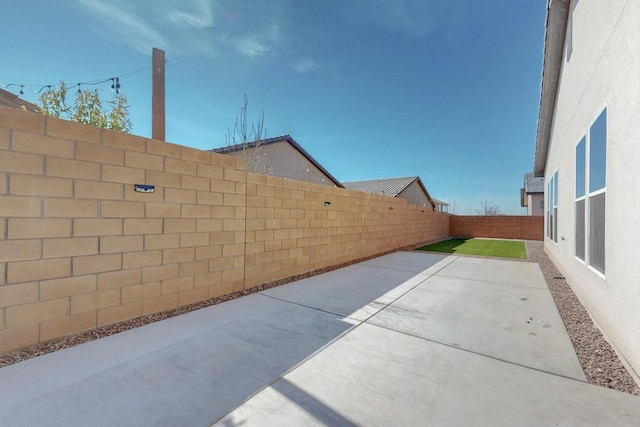 view of patio / terrace featuring a fenced backyard