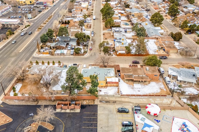 birds eye view of property with a residential view