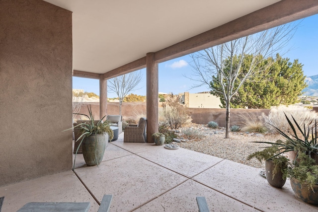 view of patio / terrace with a fenced backyard