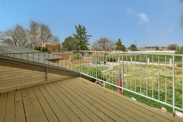 wooden deck with fence