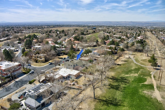 aerial view with a residential view